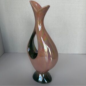 Vintage Pink Lusterware (Lustreware) Vase Free Form